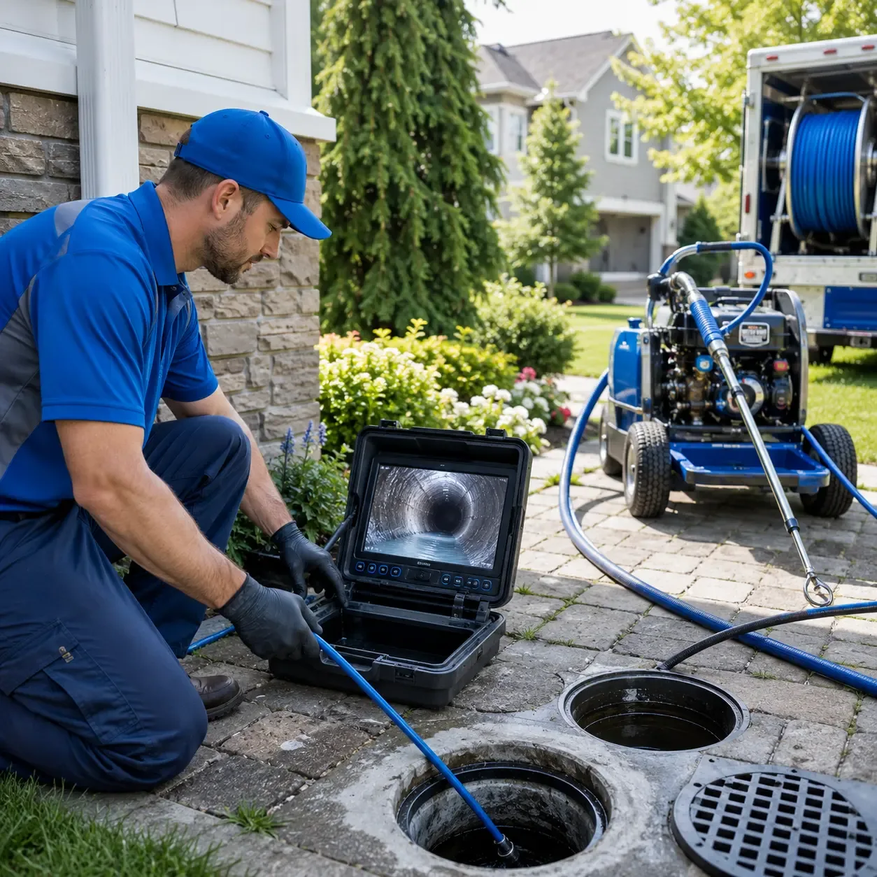 Outdoor drain cleaning professionals serving New Hampton, NH
