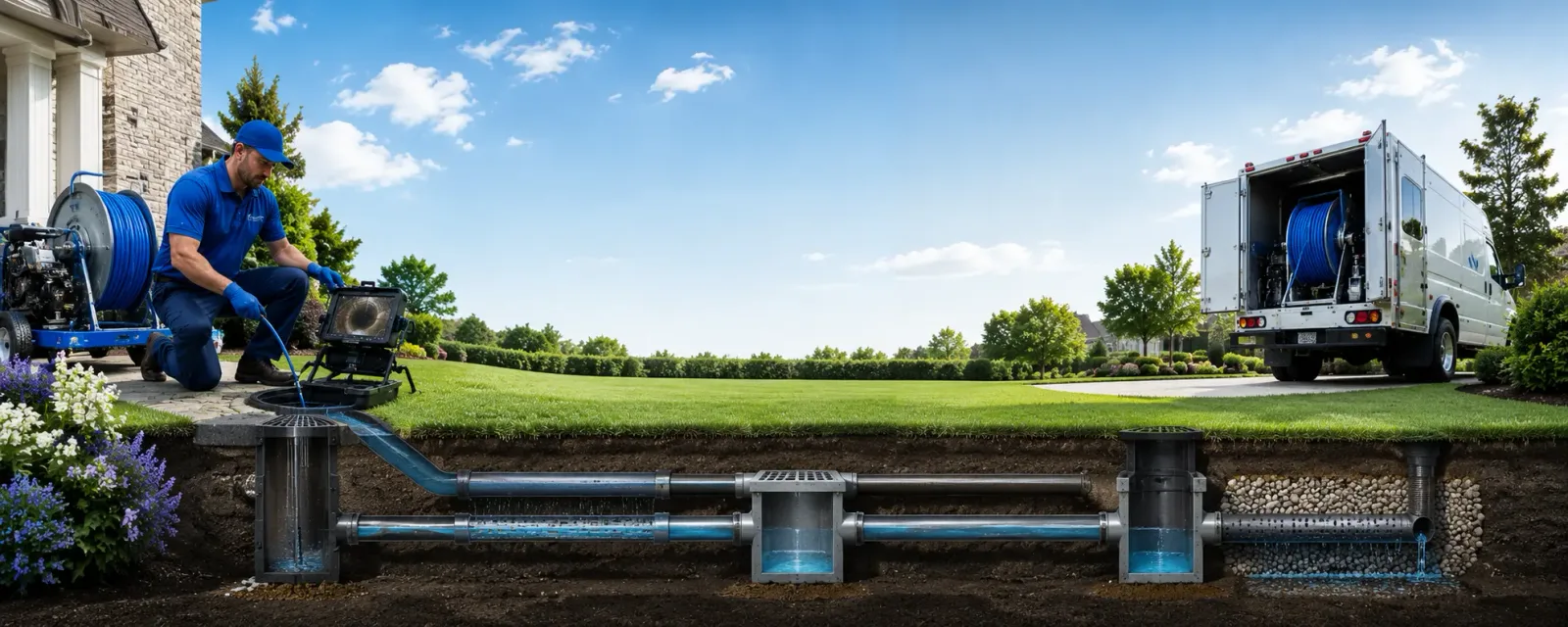 Outdoor drain cleaning information for New Hampton, NH